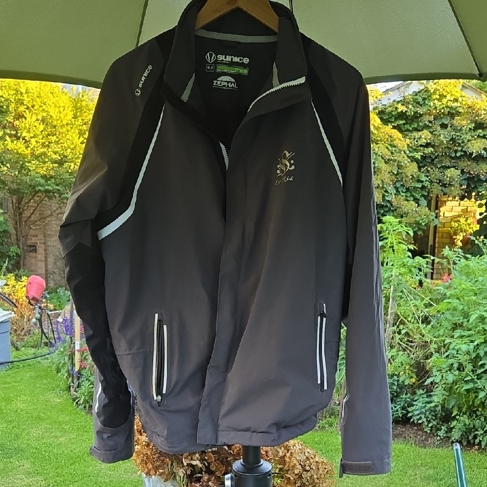 Sunice Charcoal Jacket with White Trim